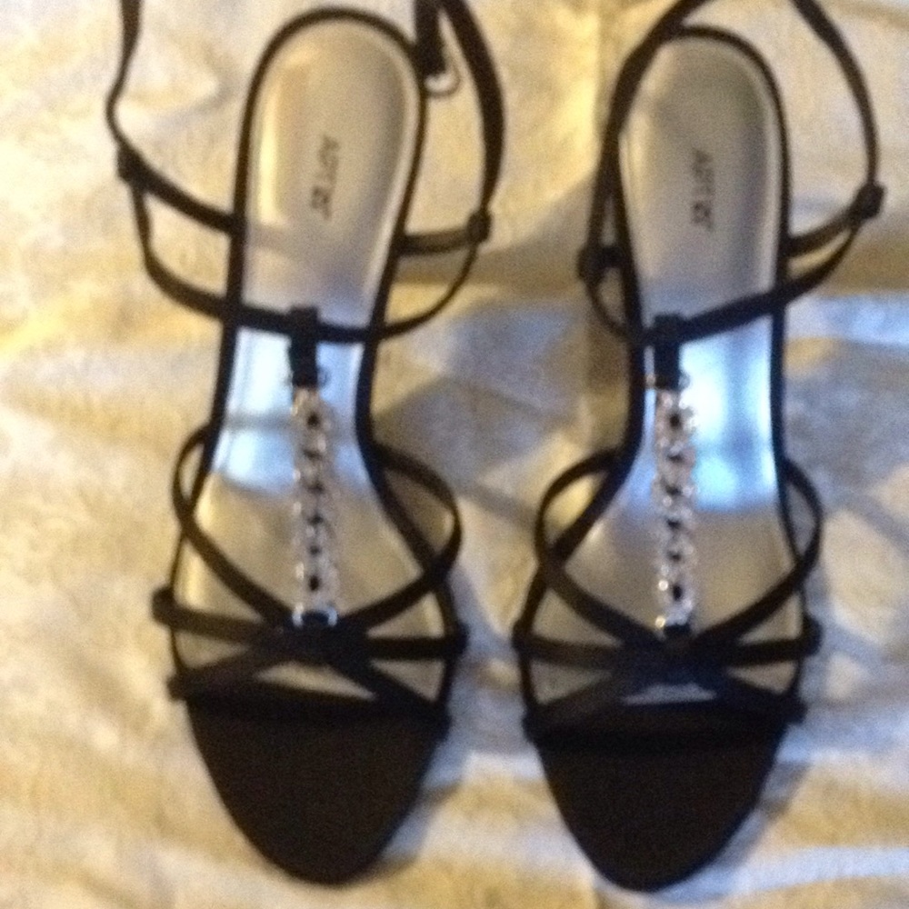 Shoes new  black with sparkly trim